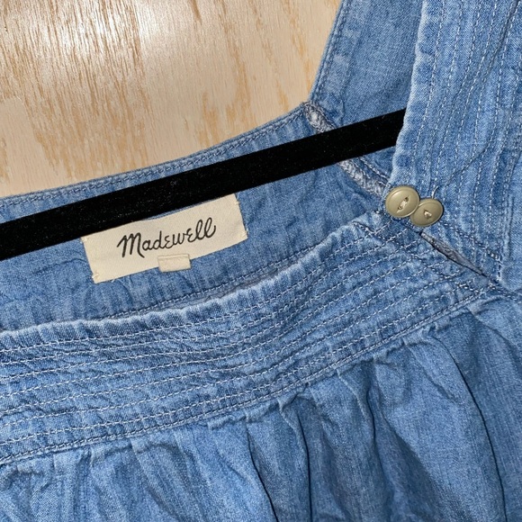 Madewell Denim Top Blouse in Small Blue - Picture 3 of 8